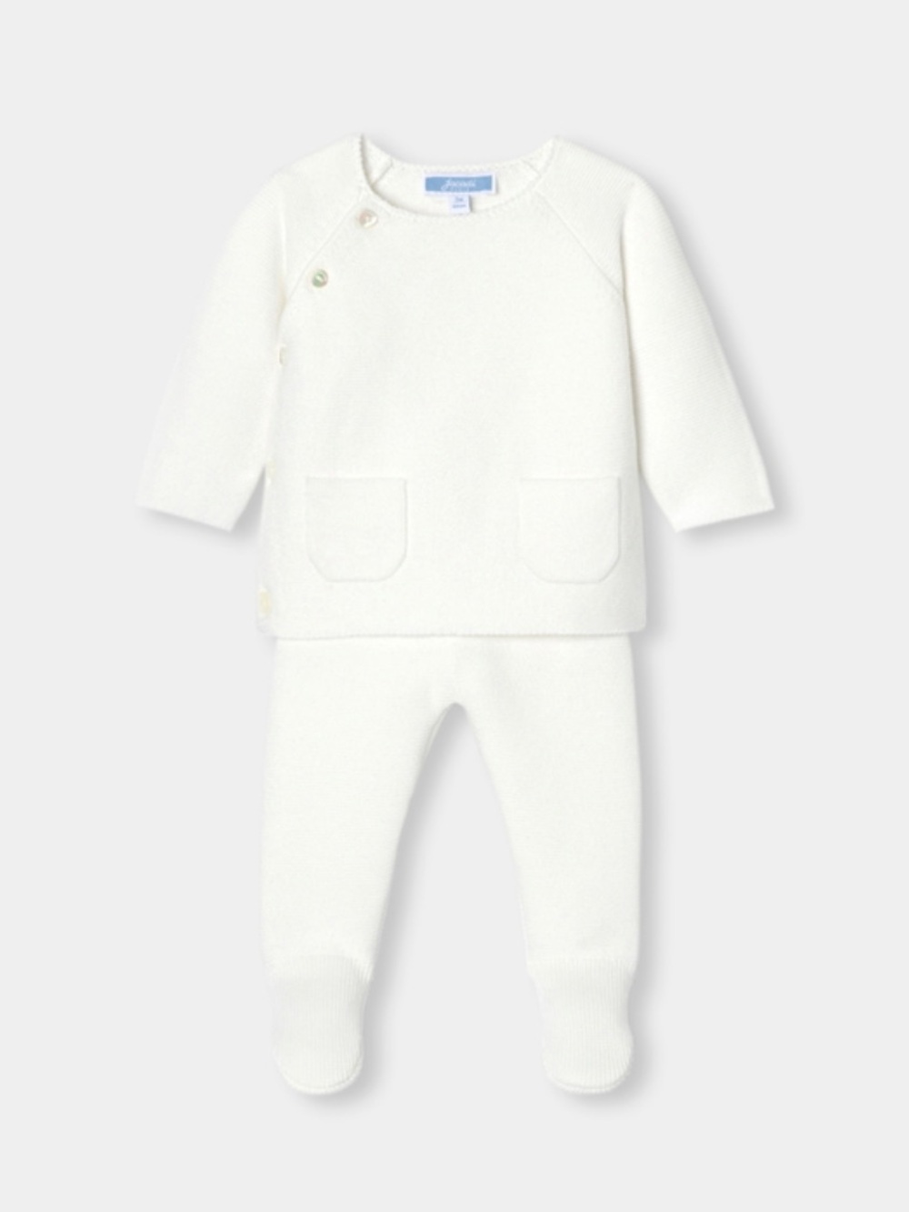 Jacadi Baby cotton garter-stitch set